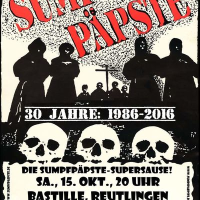 Flyer: 30 Jahre Sumpfpäpste, 15.10.2016