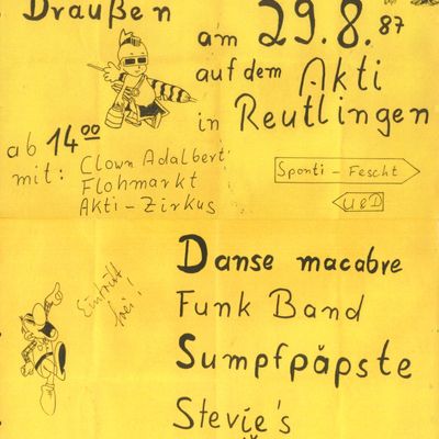 Flyer: Akti, 29.08.1987