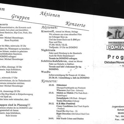 Flyer: Juz Domino, 15.11.1997