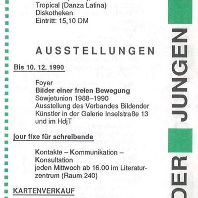Flyer: Haus der Jungen Talente, 22.12.1990