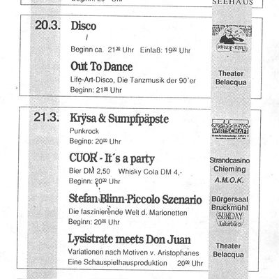 Flyer: Vetternwirtschaft, 21.03.1992