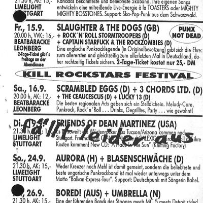 Flyer: Limelight, 08.09.2000
