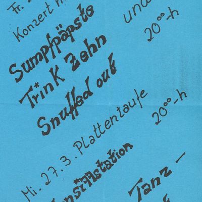 Flyer: Schlupfwinkel, 22.03.1991