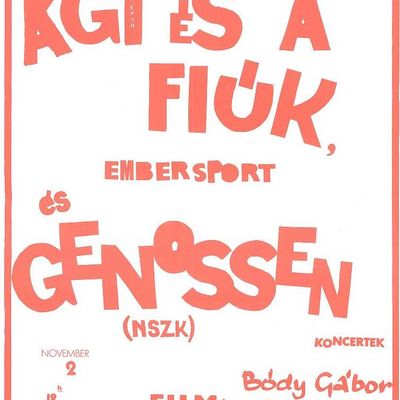 Flyer: Ráday Klub, 02.11.1985