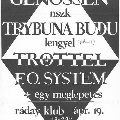 Flyer: Ráday Klub, 19.04.1987